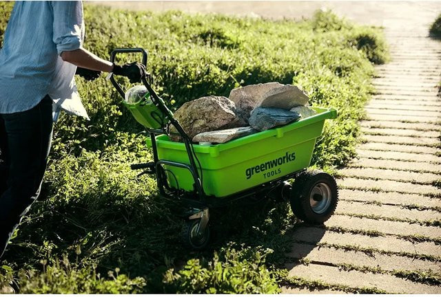 Greenworks Akku-Schubkarre G40GC 40 V Grün - Bild 1