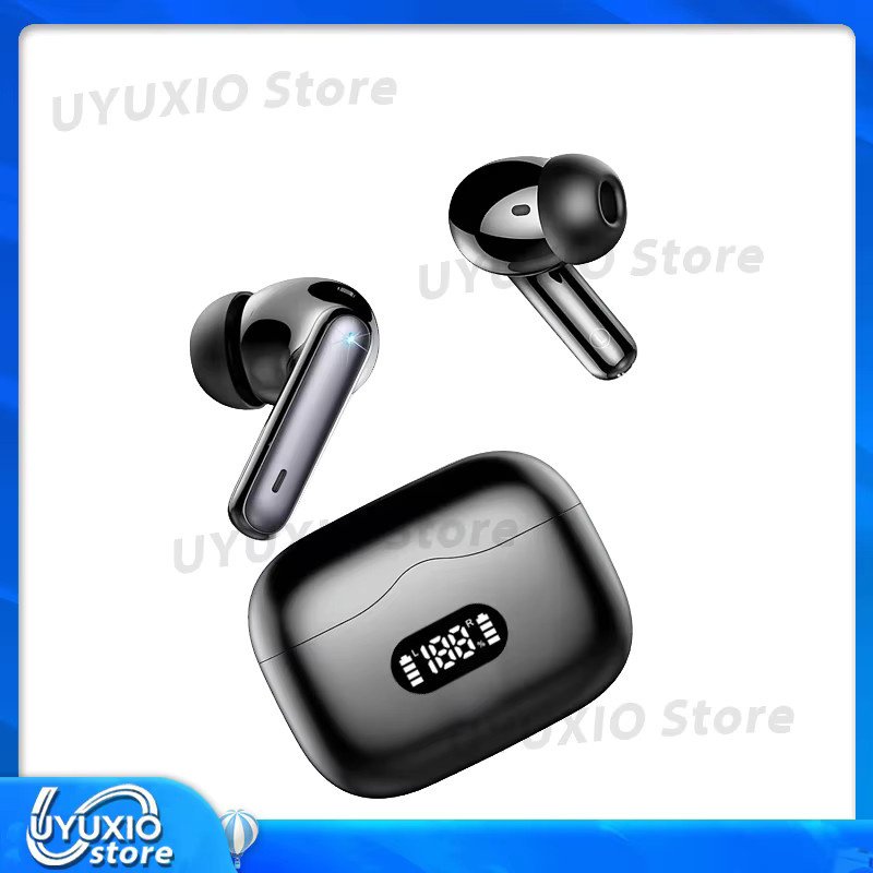 UYUXIO Echtzeit-Übersetzer-Ohrhörer mit KI-Sprachübersetzung, TWS Earbuds mit ENC Geräuschunterdrückung, 144 Sprachen und 8 Offline-Sprachen, Schwarz - Bild 2