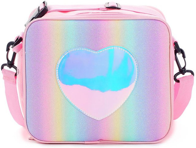 Allbestart Isolierte Lunchtasche für Kinder mit Herz-Design in Rosa - Bild 1