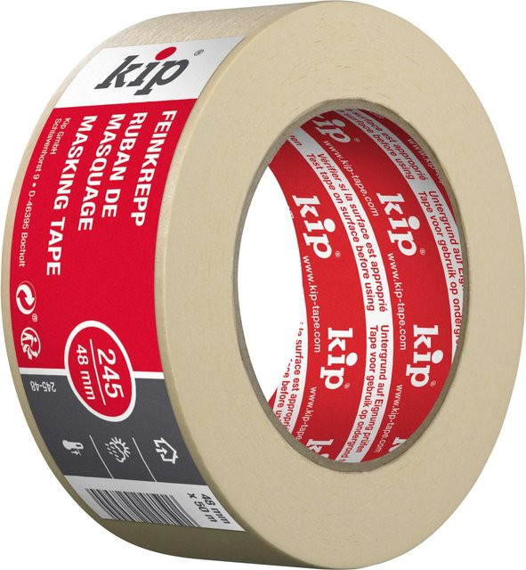 Kip 245 Feinkrepp Premium Plus Masking Tape in Beige, Breite: 48 mm - Bild 1
