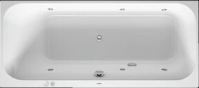 Duravit Whirlwanne Happy D.2 in Weiß mit Wasserstrahl-Jets, D-Form, EB-Version, rechte Anschlussseite, B: 170 cm, T: 70 cm - Bild 1