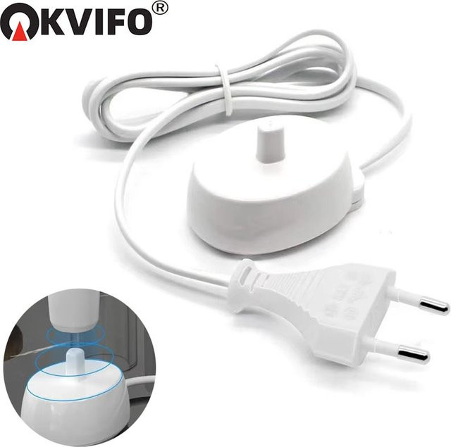 KVIFO Ladestation für Oral B elektrische Zahnbürsten der iO-Serie 3, 4, 5, 6 sowie 1000, 3000, 5000, 7000, wasserdichte induktive Ladestation in Weiß - Bild 1