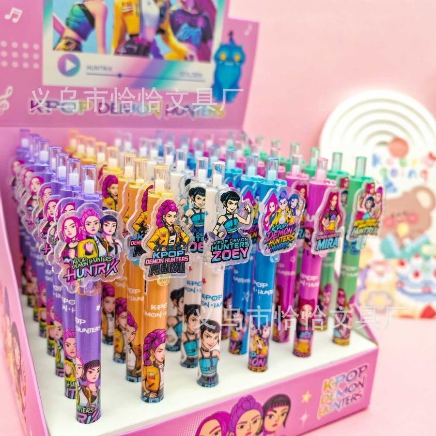 Yiran toy 1 Anime Dämonenjäger Tintenroller Set mit 0,5 mm Spitze in Schwarz und Mehrfarbig für Schule und Zeichnen - Bild 2