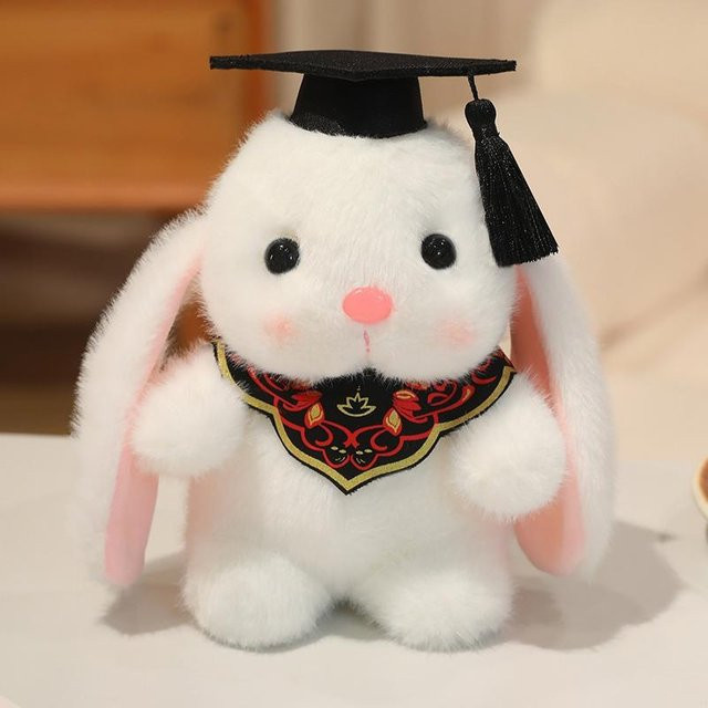 Yiran toy Lop Kaninchen Arzt Bachelor Plüschtier, Weiß, Braun, ab 14 Jahren - Bild 1
