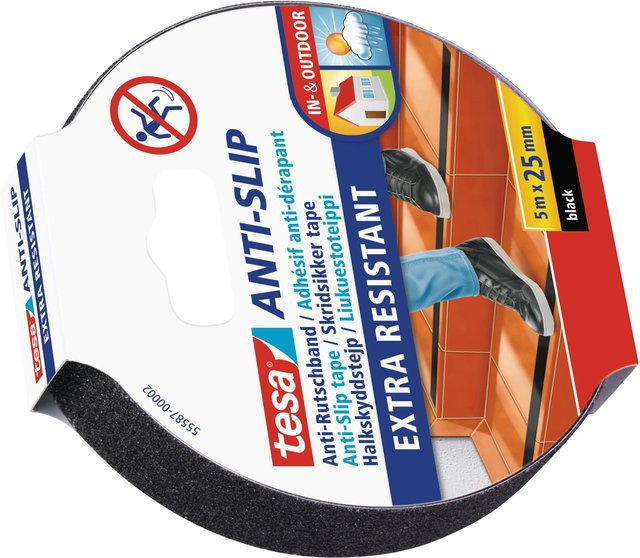 tesa Anti-Rutschband Schwarz Breite: 2,5 cm, Länge: 5 m - Bild 1