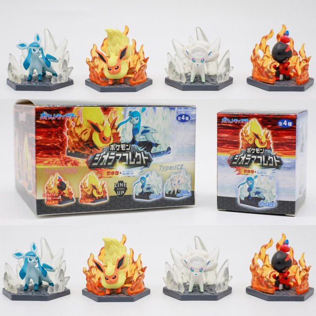 Re-ment Pokemon Anime Figuren Blind Box Set Multicolor Charcadet Flareon Glaceon Vulpix Sammelfiguren für Kinder - Bild 1