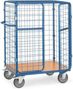 Fetra Paketwagen 8483-3D mit DG-Wänden, DF-Türen und Dach in Blau, Tragkraft 600kg, TPE-Reifen - Bild 1