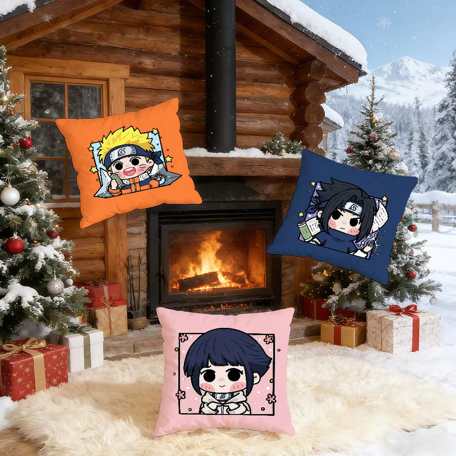 Weicher Naruto Anime Kissenbezug mit Cartoon-Design für Sofa und Bettwäsche - Bild 2
