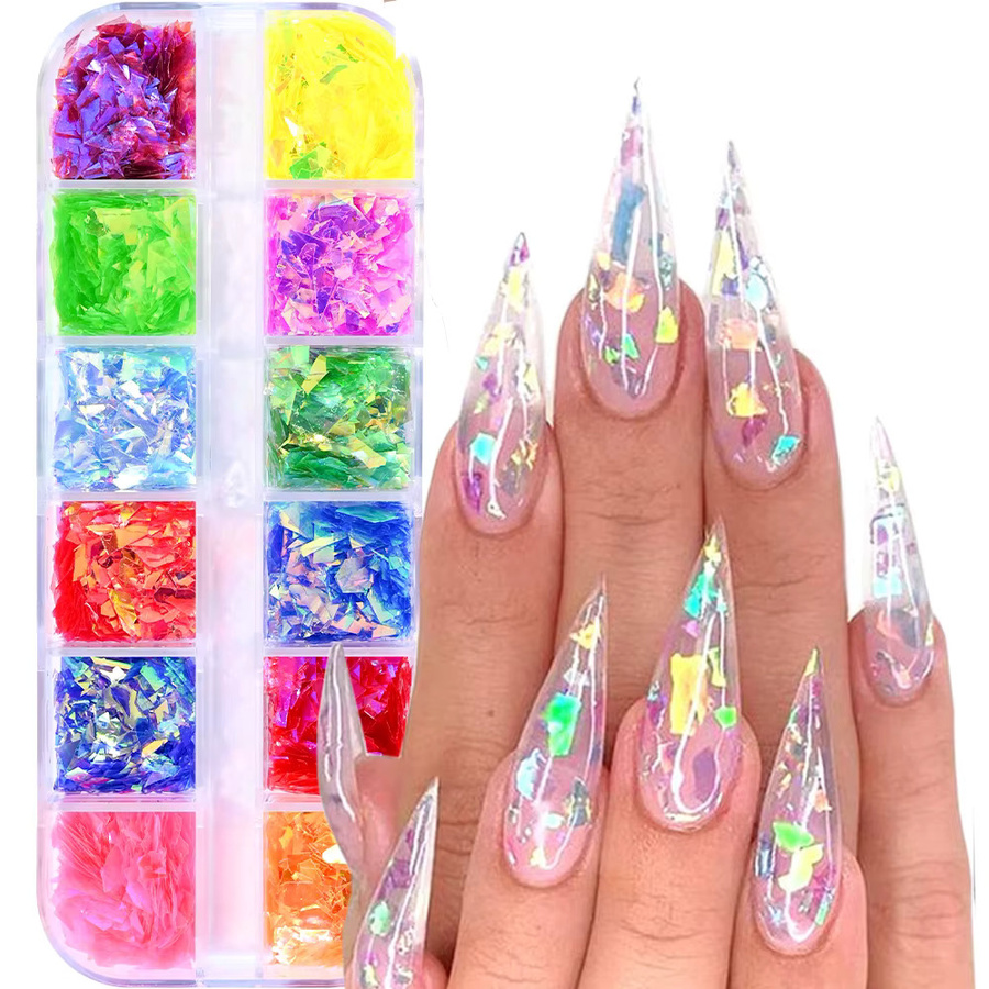 MingLee Nagel Glitzer Flocken, Candy Pailletten, Unisex - Bild 2