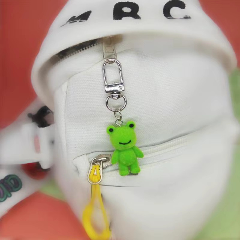 Velishy Schlüsselanhänger, 3D Flockierter Frosch, Bunt, Unisex - Bild 2