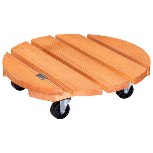 WAGNER SYSTEM Multiroller GreenHome Kübelroller aus Kiefernholz in Terracotta und Braun, Durchmesser: 38 cm - Bild 1