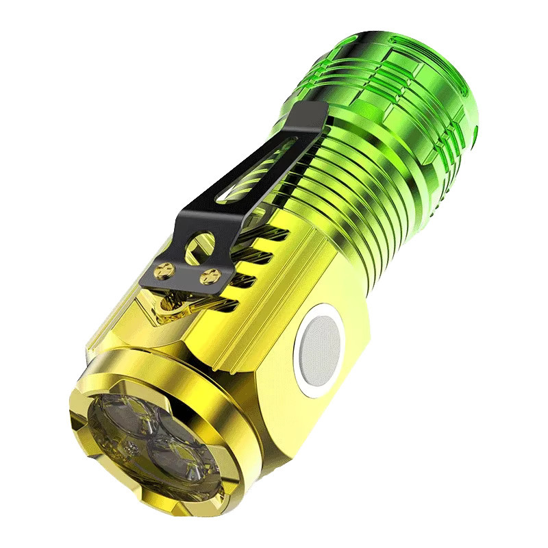 ESMARTER Mini LED Taschenlampe, wiederaufladbarer Outdoor-Notscheinwerfer mit Magnet und Clip, Schwarz - Bild 3