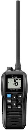 ICOM ICM25EURO Seefunkgerät in Schwarz mit Micro-USB-Anschluss - Bild 1