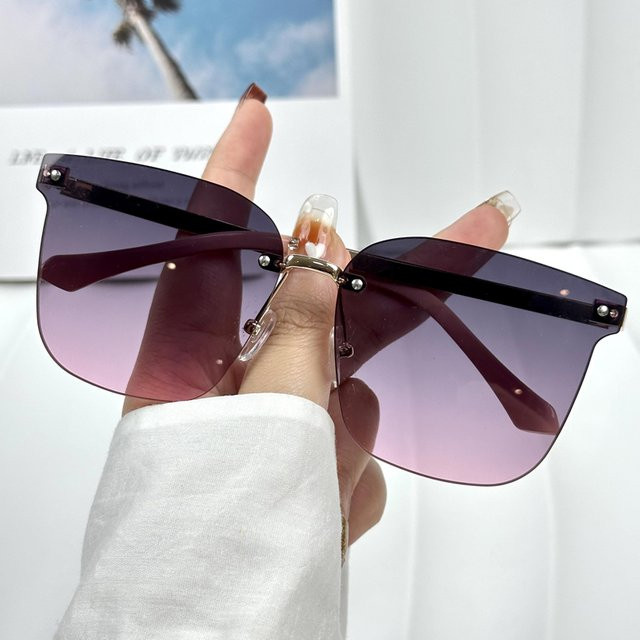 Ah-Mee Sonnenbrille randlos, Metall, lila, Damen - Bild 1