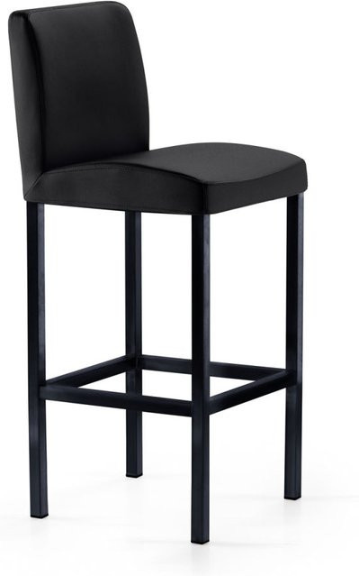 Mayer Sitzmöbel Barhocker 1154, Barstuhl mit Vierfuß in Anthrazit und schwarzem Gestell, B/T/H: 40 x 45 x 94 cm - Bild 1