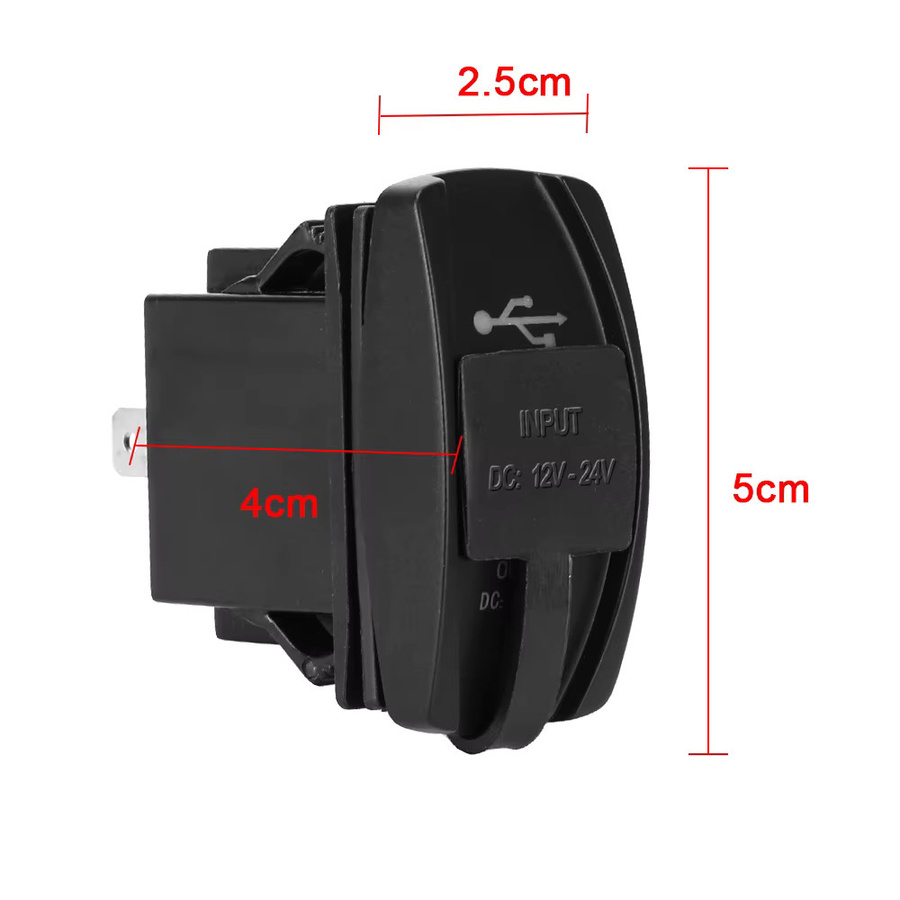 LEEPEE Dual USB Auto Ladegerät mit LED, 5V 2.1A, wasserdicht und staubdicht, Schwarz, Universal für Auto, RV und Wohnmobil - Bild 6