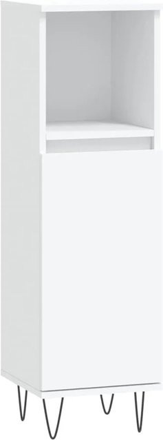 vidaXL Badschrank Weiß im industriellen Stil mit Regalfach und Türen, B/T/H: 30 x 30 x 100 cm - Bild 1
