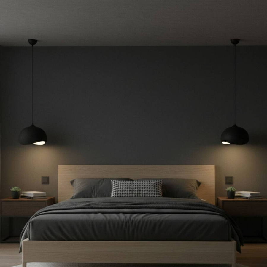 Opviq Pendelleuchte Yontu in Schwarz aus Polyester-Mischgewebe und Metall, B/H/T: 29 x 120 x 34 cm, E27 - Bild 3