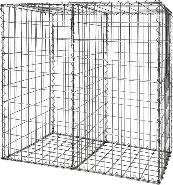 Relaxdays Gabione aus feuerverzinktem Stahl in Silber, B/T/H: 100 x 50 x 100 cm - Bild 1