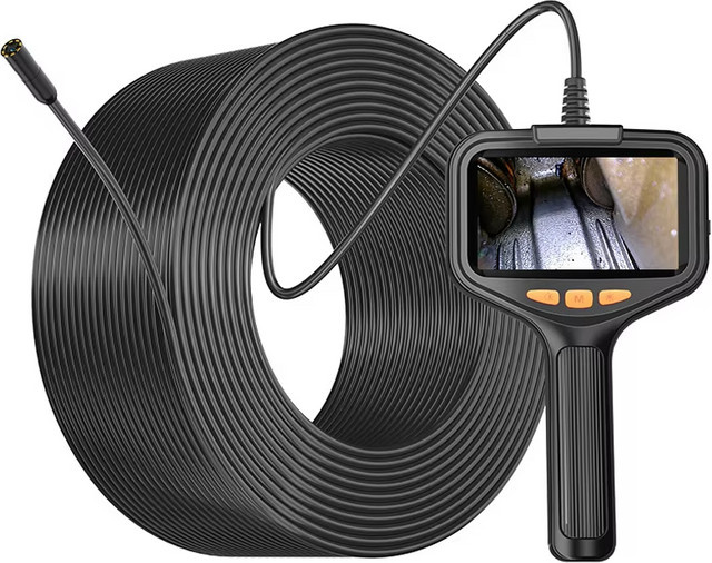 ENWOR Industrie-Endoskopkamera mit 4,3-Zoll-LCD-Display, HD1080P Digital-Handheld-Endoskop, wasserdicht, 8-mm-Rohrkanalkamera in Schwarz - Bild 1