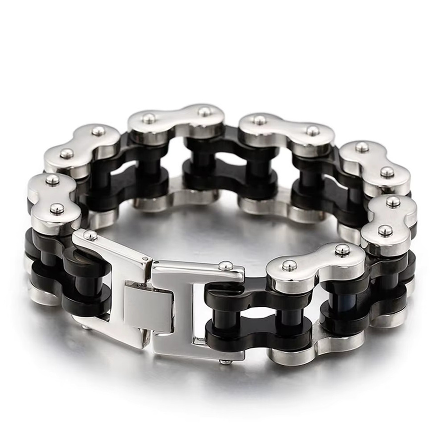 GD-KSN Armband, Edelstahl, Schwarz, Punk, Unisex - Bild 1