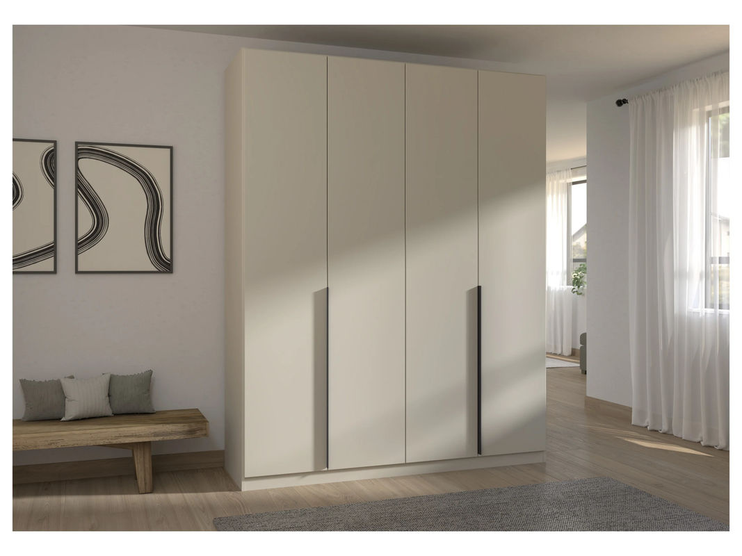 RAUCH Drehtürenschrank Alabama in Beige-Champagner mit grauen Griffen, B/H: 181 x 229 cm - Bild 2