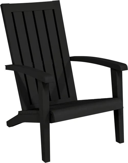 vidaXL Adirondack-Gartenstuhl aus Polypropylen in Schwarz, UV-beständig und matt - Bild 1
