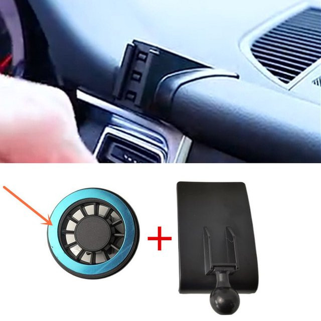Magnetische Smartphone-Halterung aus ABS-Material für Porsche Macan (2014-2021) und Cayenne (2018-2022) in Schwarz - Bild 1