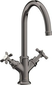 Hansgrohe Axor Montreux Zwei-Griff-Waschtischarmatur in Gunmetal mit schwenkbarem Auslauf und Pop-up-Abfluss - Bild 1