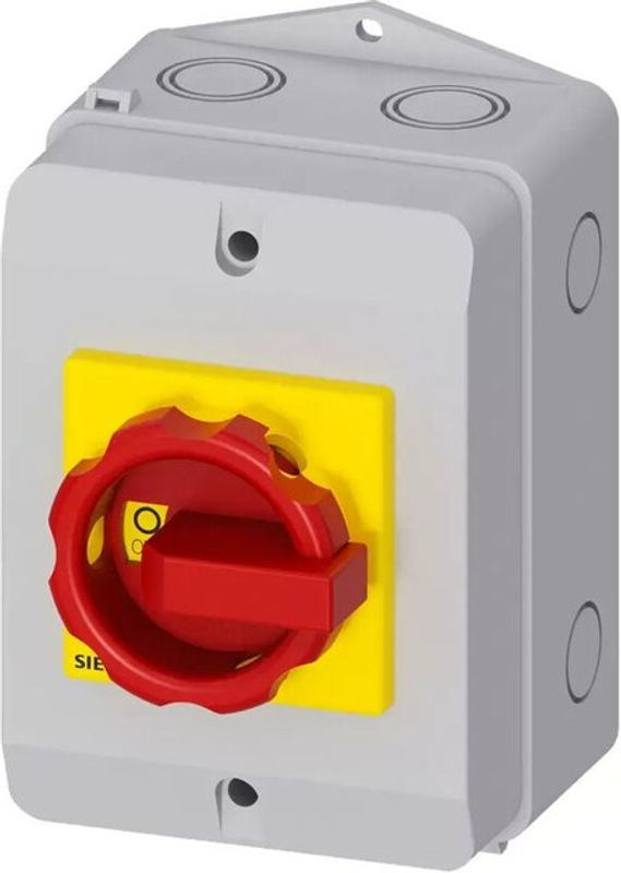 Siemens Lasttrennschalter 3-polig 16 A 6 mm² 1 Schließer 1 Öffner Rot Gelb 690 V/AC 3LD20641GP53 - Bild 2