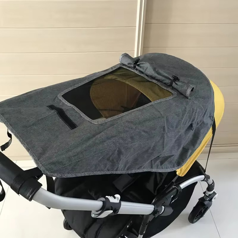 Universal Baby Kinderwagen Sonnenschutz Baldachin mit UV-Schutz in Grau - Bild 5