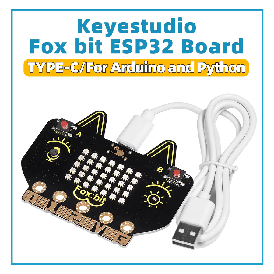 Keyestudio STEM Fox:bit Esp32 Entwicklungsboard, mit Bluetooth, Wi-Fi, USB-C - Bild 3