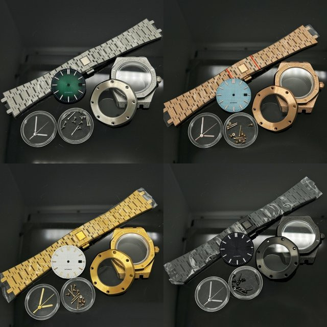 Uhrenarmband Edelstahl, Gold, Schwarz Matt, Stern, Unisex - Bild 1