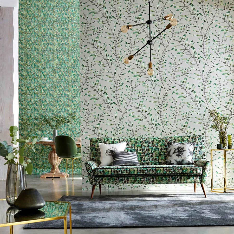 Harlequin Tapete Chaconia Botanical Floral in Emerald/Lime Green Non-Woven - Bild 1