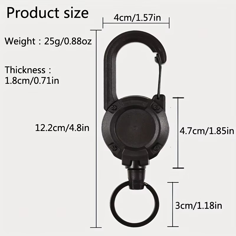 NPKDS Schlüsselanhänger, Karabiner, Ausweishalter, Clip-Rolle - Bild 5