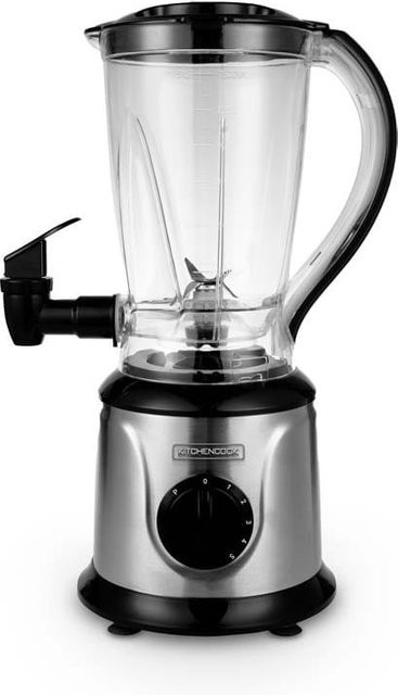 Kitchencook juice HUB Edelstahl-Standmixer mit Zapfhahn und Mahlwerk in Silber, 500W - Bild 1