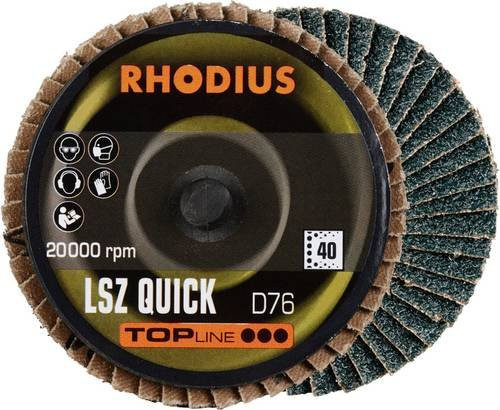 Rhodius LSZ QUICK Fächerschleifscheibe Körnung 40 für Edelstahl, Stahl und NE-Metalle, 10 Stück, Mehrfarbig - Bild 1