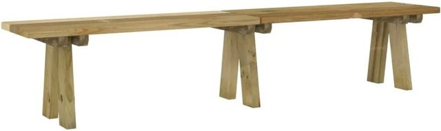vidaXL Gartenbank aus imprägniertem Kiefernholz in Grün oder Braun, B/T/H: 220 x 45 x 38 cm - Bild 1
