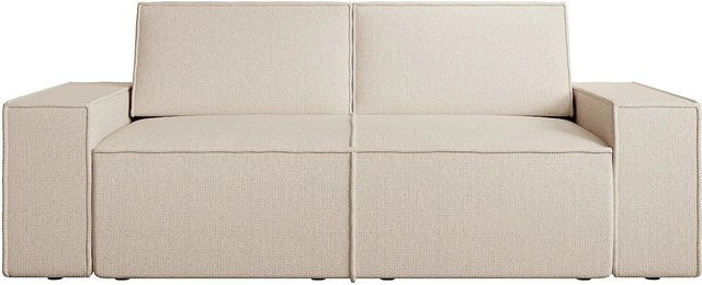 Vente-unique Sofa Amelia in Beige mit Strukturstoff, Breite: 210 cm - Bild 1