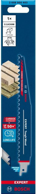 Bosch Expert Tough Wood S 1142 KHM Säbelsägeblatt mit Carbide-Spitze in Blau - Bild 2