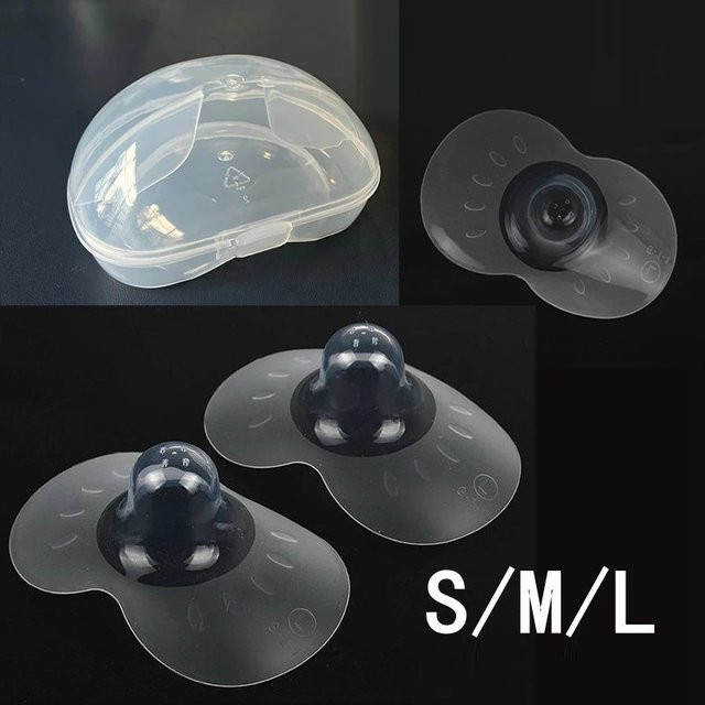 2er-Set Silikon Stillenippel-Protektoren, transparente Brustwarzen-Schutzschilde für die Stillpflege - Bild 1