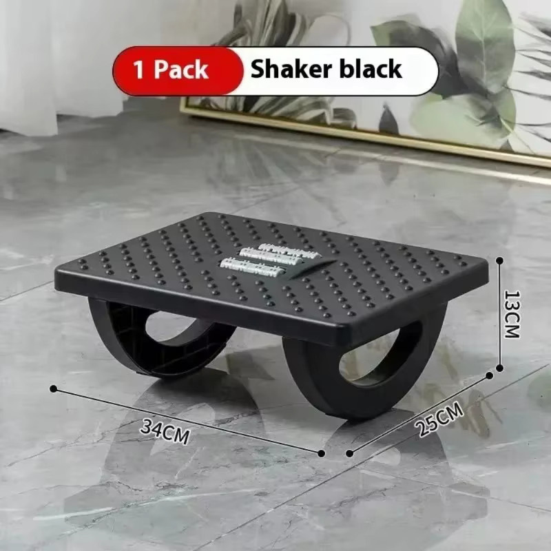 LIUSHADUOLA Büro-Fußpedal Anti-Drehbeine Halbkreis 180 Grad Schaukel-Entspannung in Schwarz B/T/H: 34,0 x 25,0 x 13,0 cm - Bild 5