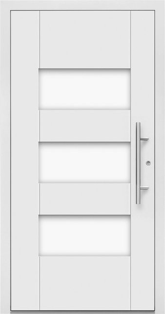 Splendoor Moderno M500/P Aluminium-Haustür mit Glaseinsatz Weiß Anschlag Rechts B: 110 cm, H: 210 cm - Bild 1