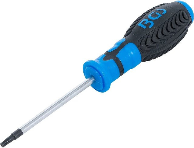 BGS Schraubendreher T-Profil Torx mit Bohrung T20, Klingenlänge 80 mm, blau - Bild 1