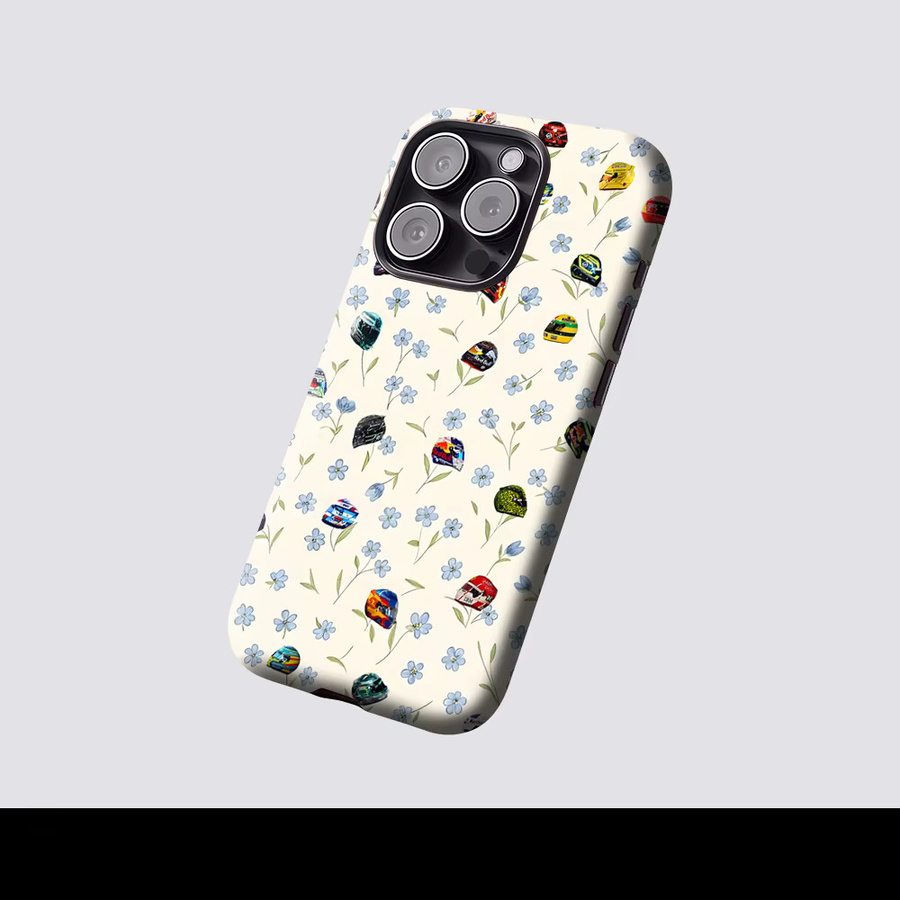 Potdemiel Magnetische Handyhülle mit Helm- und Blumen-Collage für iPhone 17 16 15 14 13 Pro Max Plus, Mehrfarbig - Bild 2