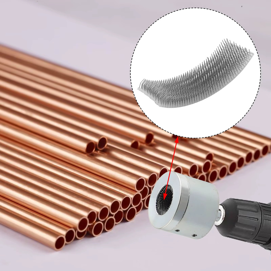 DAZZLEEX Elektrische Bohrer Rohrreiniger Set für Kupferrohre, 5 oder 10 Stück, 15mm und 22mm Bürsten für Sanitärreinigung - Bild 2