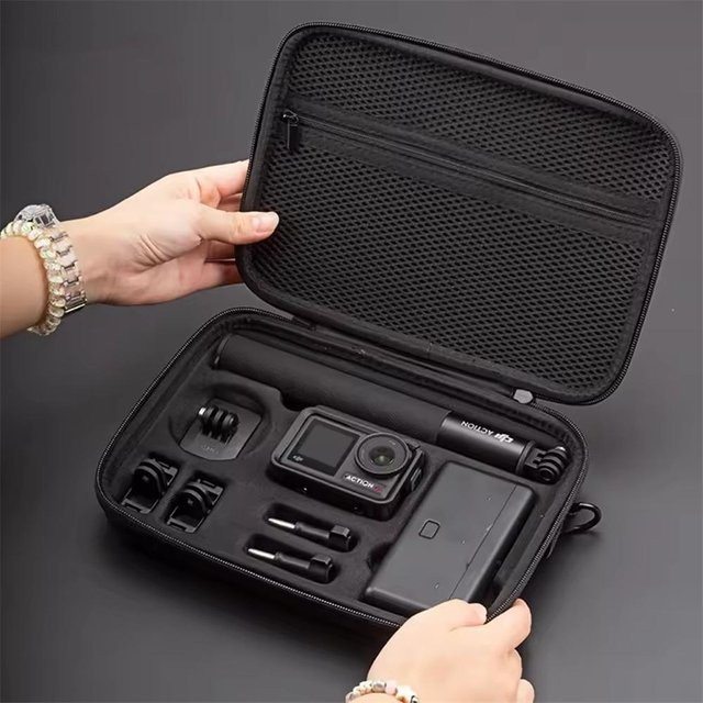 DJI Osmo Action 6 Tragbare Reise-Aufbewahrungstasche aus hartem PU, Stoßfeste Schutzhülle in Schwarz - Bild 1