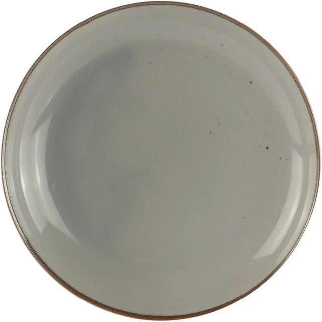 Mömax Dessertteller Capri aus Porzellan in Weiß und Grau Durchmesser: 22 cm - Bild 1