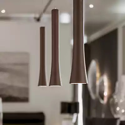Oligo Rio LED-Pendelleuchte 1-flammig, braun mit weißem Baldachin, dimmbar und höhenverstellbar, warmweiß 2700K - Bild 2