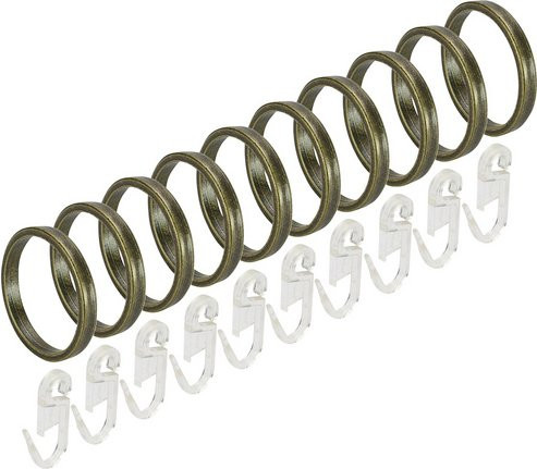 LIEDECO Gardinenring aus Metall in Braun, Durchmesser: 20 mm, Höhe: 28 mm - Bild 1